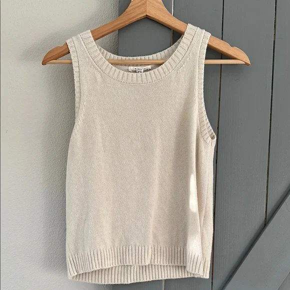 Cream Amber Sweater Tank - Picture 1 of 3